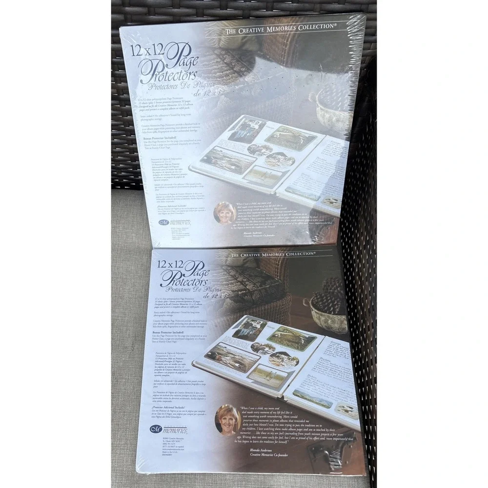 Vtg 2001 Lot of 2 Creative Memories Collection 12x12 Page Protectors 15 Sheets